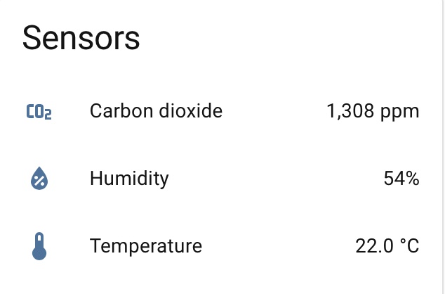 Home Assistant CO₂, Temperature & Humidity screenshot